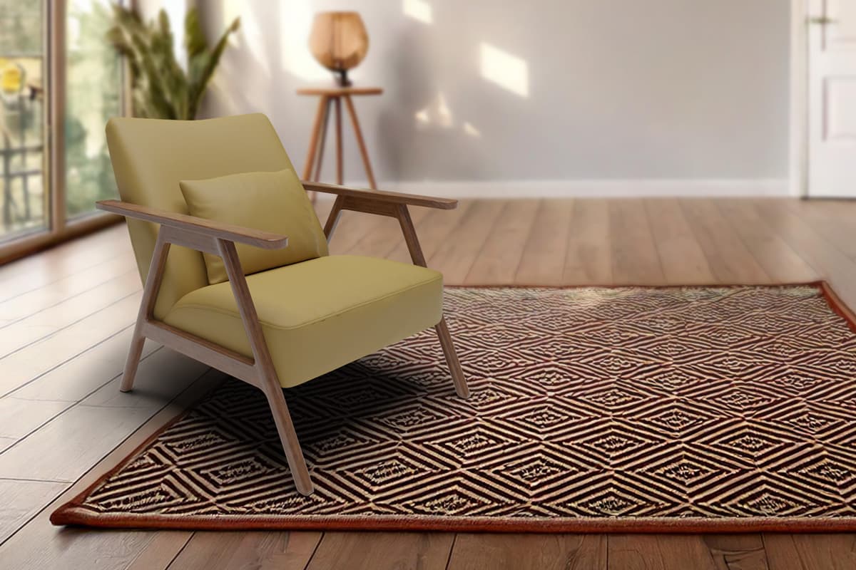 Augmented yellow chair in customers home